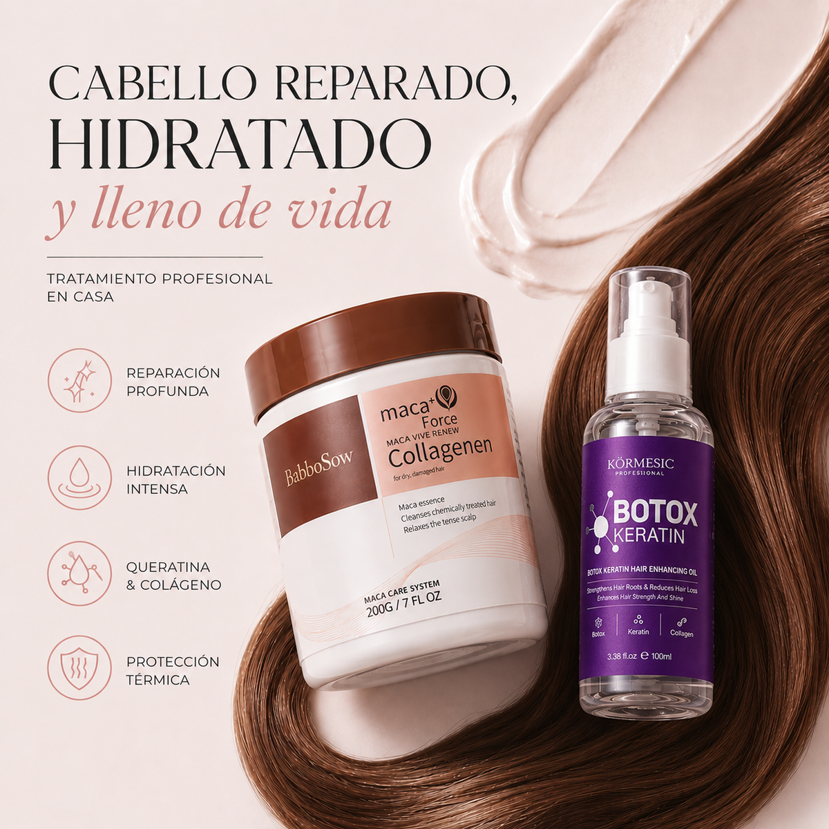 Kit Bótox Capilar: Queratina & Colágeno